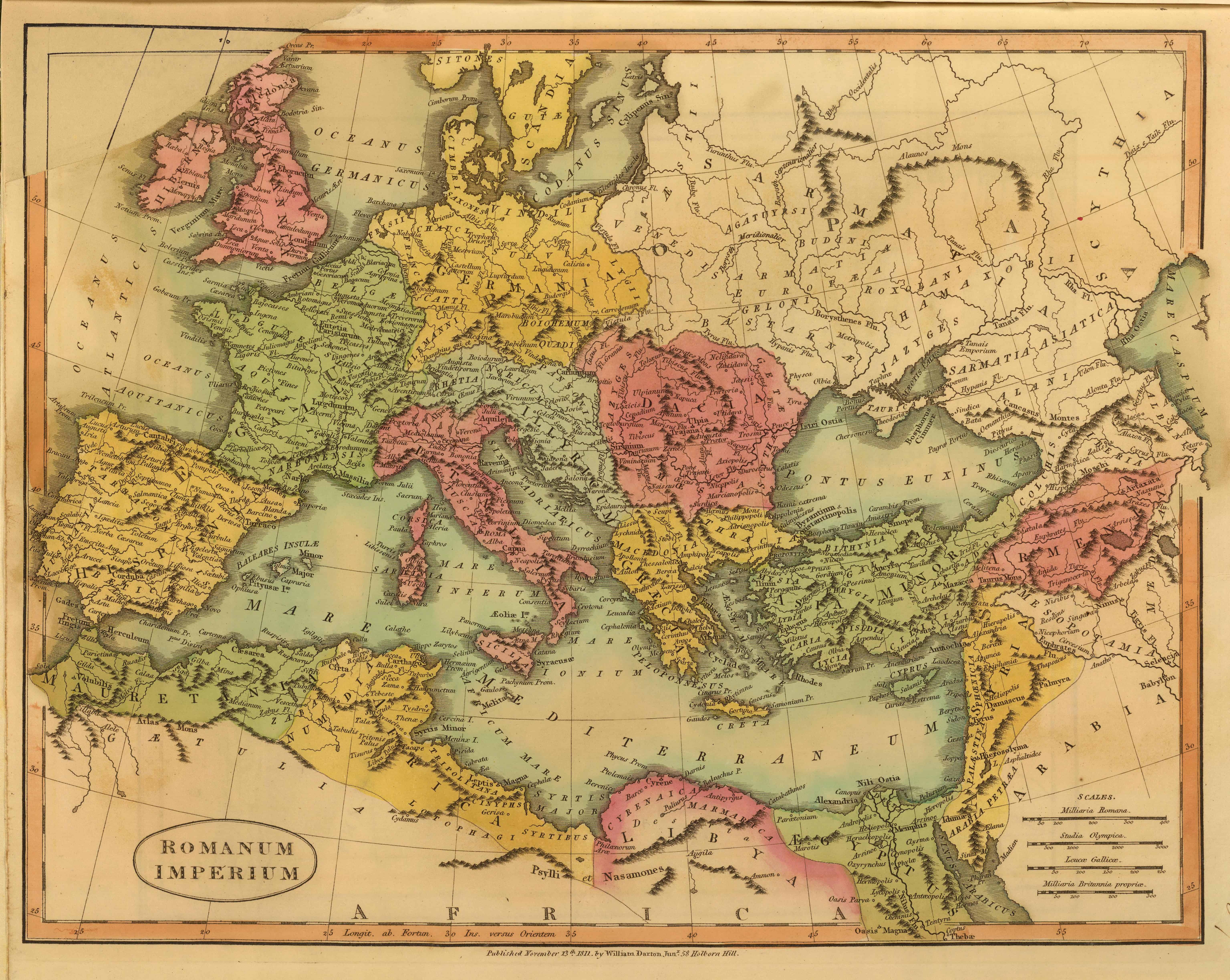 outline map of the roman world